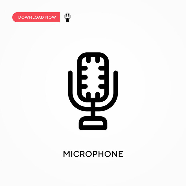 Mikrofon Einfaches Vektorsymbol. Moderne, einfache flache Vektordarstellung für Website oder mobile App - Vektor, Bild