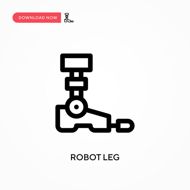 ロボットの脚シンプルなベクトルアイコン。ウェブサイトやモバイルアプリのための現代的でシンプルなフラットベクトルイラスト - ベクター画像