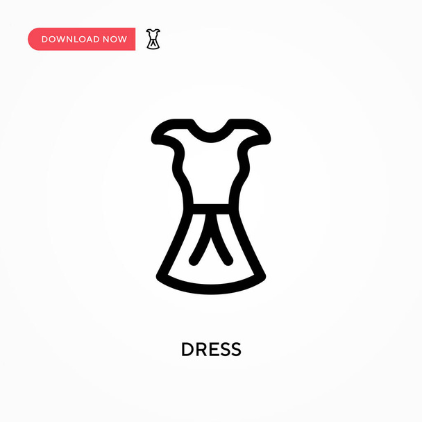 Kleid Einfaches Vektorsymbol. Moderne, einfache flache Vektordarstellung für Website oder mobile App - Vektor, Bild
