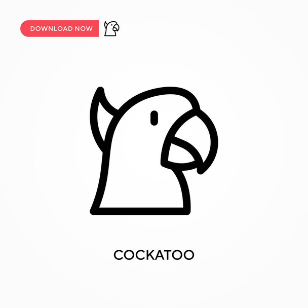 Cockatoo Icona vettoriale semplice. Moderna, semplice illustrazione vettoriale piatta per sito web o app mobile - Vettoriali, immagini