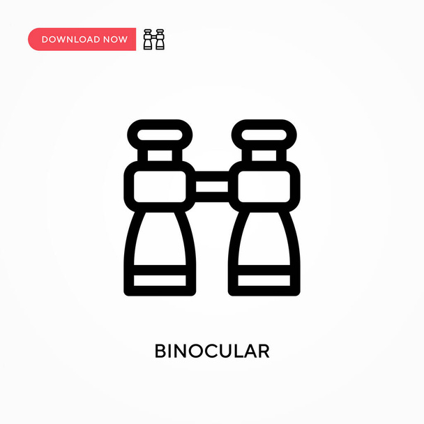 Binokular Einfaches Vektorsymbol. Moderne, einfache flache Vektordarstellung für Website oder mobile App - Vektor, Bild