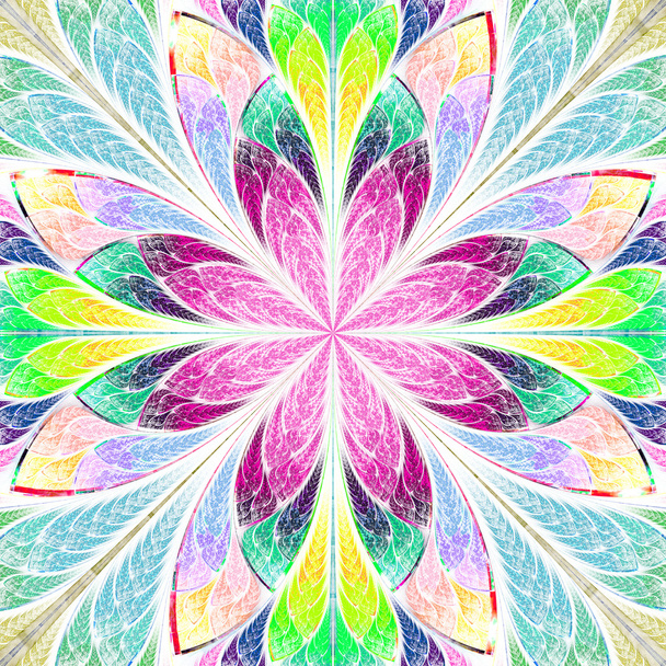 Multicolor hermoso fractal en estilo vidriera
. - Foto, imagen