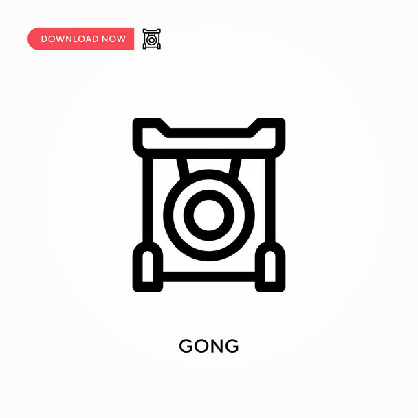 Gong Simple vector icon. Modern, simple flat vector illustration for web site or mobile app - Vector, Image