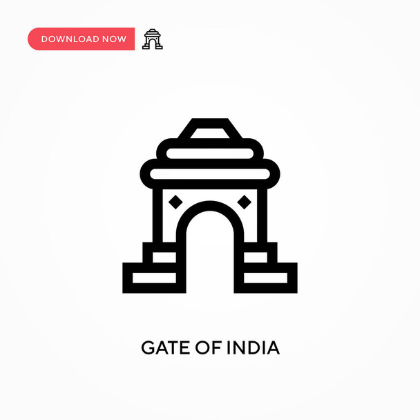 Porte de l'Inde Icône vectorielle simple. Illustration vectorielle plate moderne et simple pour site Web ou application mobile - Vecteur, image