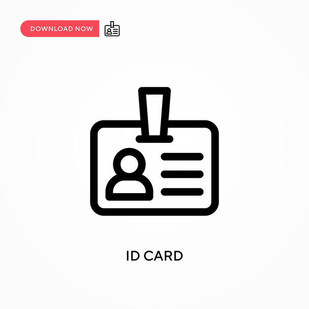 Carta d'identità Icona vettoriale semplice. Moderna, semplice illustrazione vettoriale piatta per sito web o app mobile - Vettoriali, immagini
