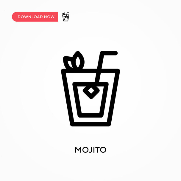 Mojito Eenvoudige vector icoon. Moderne, eenvoudige platte vectorillustratie voor website of mobiele app - Vector, afbeelding