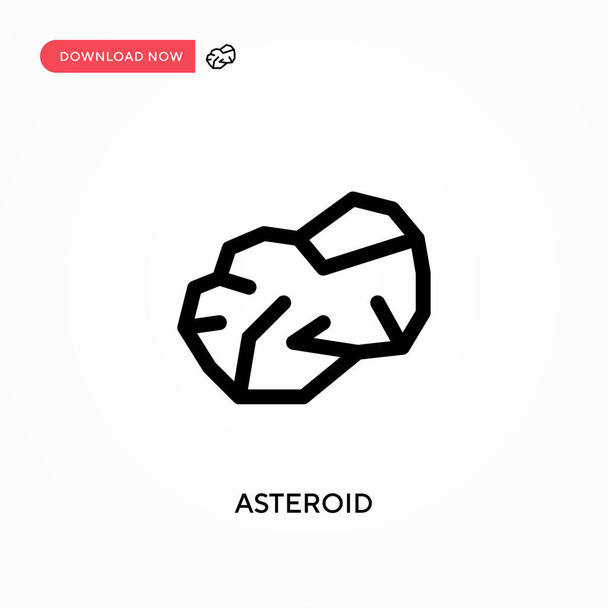 Asteroid basit vektör simgesi. Web sitesi veya mobil uygulama için modern, basit düz vektör çizimi - Vektör, Görsel