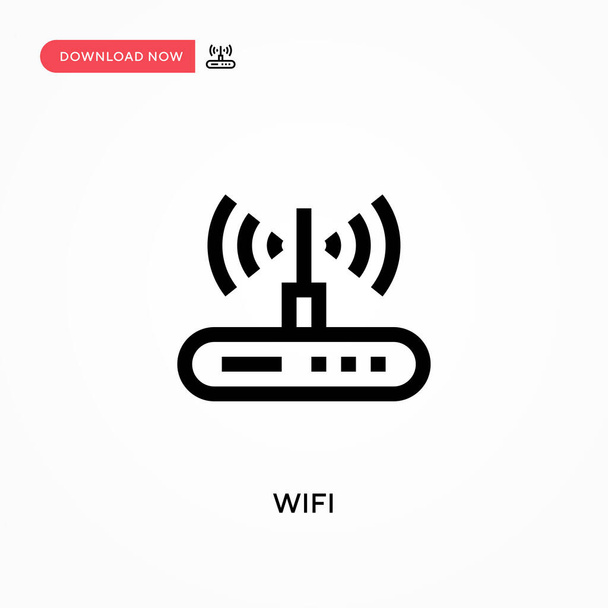 Wifi Einfaches Vektorsymbol. Moderne, einfache flache Vektordarstellung für Website oder mobile App - Vektor, Bild