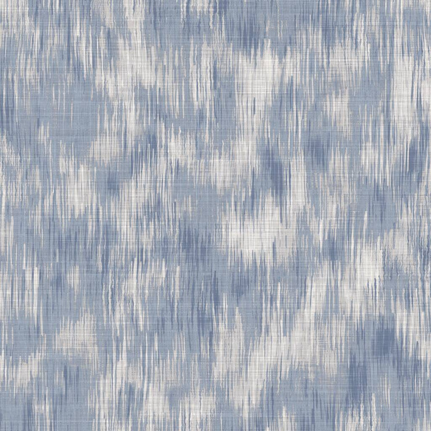 Nahtlose Französisch Bauernhaus gewebten Leinenstreifen Textur. Ecru Flachs blaue Hanffaser. Natürliche Muster Hintergrund. Organisch tickender Stoff für Küchentücher. Nadelstreifenmaterial allover print - Foto, Bild