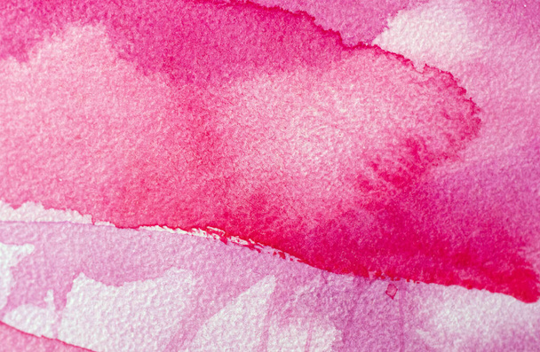 Magenta Paper Texture. Background, pink watercolor splash hand drawn - Foto, afbeelding