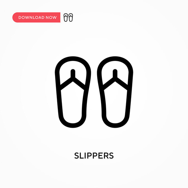 Slippers Simple vector icon. Modern, simple flat vector illustration for web site or mobile app - Vector, Image