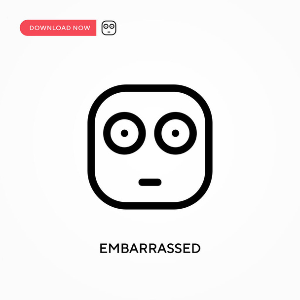 Embarrassed Simple vector icon. Modern, simple flat vector illustration for web site or mobile app - Vector, Image