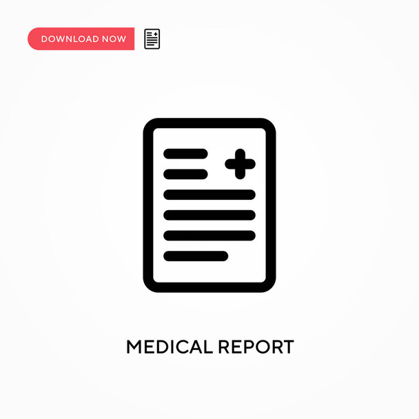 Ιατρική αναφορά Απλό διανυσματικό εικονίδιο. Σύγχρονη, απλή επίπεδη διανυσματική απεικόνιση για web site ή mobile app - Διάνυσμα, εικόνα