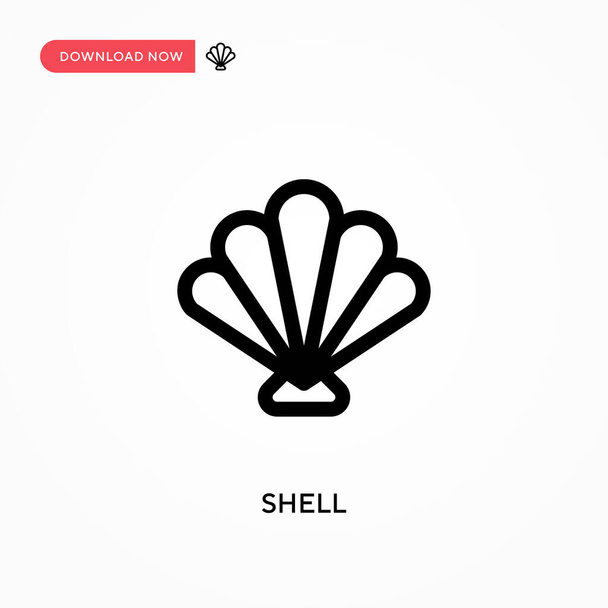 Icône vectorielle Shell Simple. Illustration vectorielle plate moderne et simple pour site Web ou application mobile - Vecteur, image