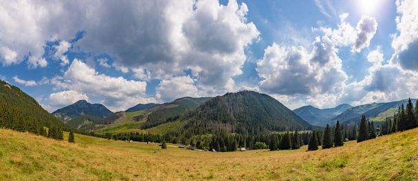 Een panorama foto van de Chocholowska Valley (Tatra National Park). - Foto, afbeelding
