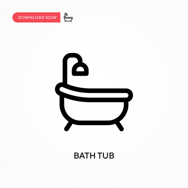 Bath tub Simple vector icon. Modern, simple flat vector illustration for web site or mobile app - Vector, Image