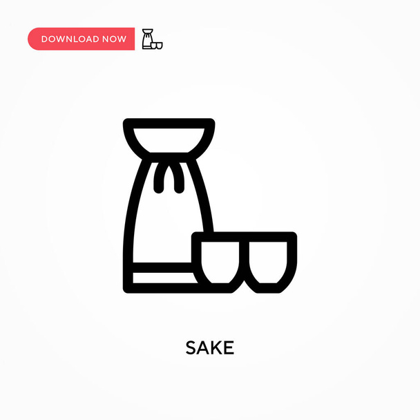 Sake Icono de vector simple. Moderno, simple ilustración de vector plano para el sitio web o aplicación móvil - Vector, imagen