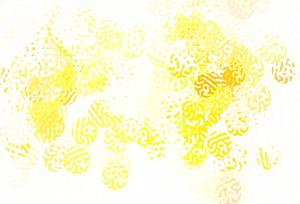 Textura vectorial naranja claro con formas abstractas. Formas caóticas coloridas con gradiente en estilo moderno. Fondo para un teléfono celular. - Vector, imagen