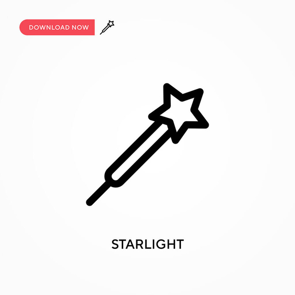 Starlight Basit vektör simgesi. Web sitesi veya mobil uygulama için modern, basit düz vektör çizimi - Vektör, Görsel