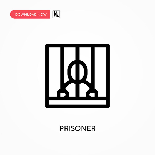 囚人シンプルなベクトルアイコン。ウェブサイトやモバイルアプリのための現代的でシンプルなフラットベクトルイラスト - ベクター画像