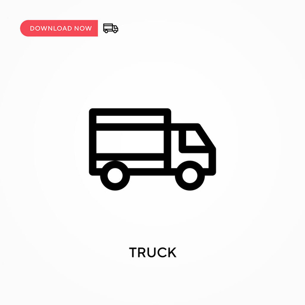 Значок Простой вектор грузовика. Современная, простая векторная иллюстрация для веб-сайта или мобильного приложения - Вектор,изображение