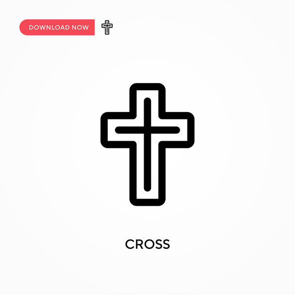 Cross Simply vector icon. Современная, простая векторная иллюстрация для веб-сайта или мобильного приложения - Вектор,изображение