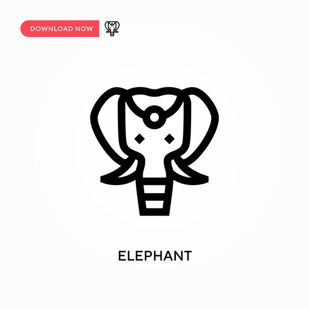 Απλό διανυσματικό εικονίδιο ελέφαντα. Σύγχρονη, απλή επίπεδη διανυσματική απεικόνιση για web site ή mobile app - Διάνυσμα, εικόνα