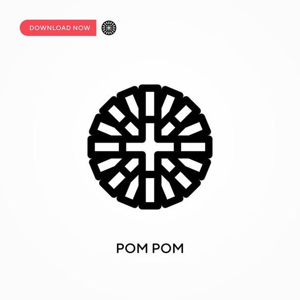 Pom pom Eenvoudig vectoricoon. Moderne, eenvoudige platte vectorillustratie voor website of mobiele app - Vector, afbeelding