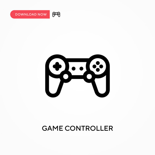 ゲームコントローラーシンプルなベクトルアイコン。ウェブサイトやモバイルアプリのための現代的でシンプルなフラットベクトルイラスト - ベクター画像