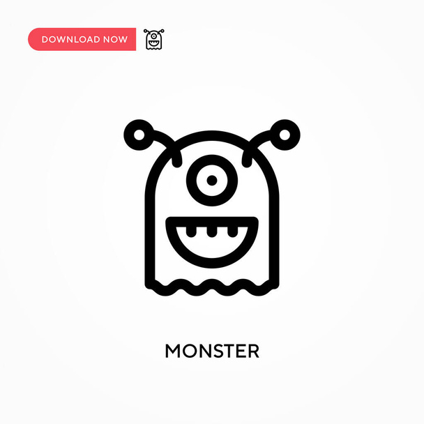 Monster Simple vector icon. Modern, simple flat vector illustration for web site or mobile app - Vector, Image