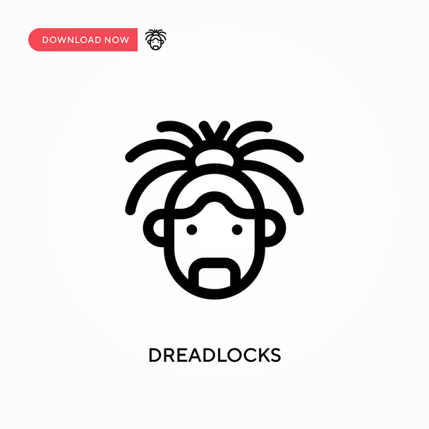 Dreadlocks Simple vector icon. Modern, simple flat vector illustration for web site or mobile app - Vector, Image