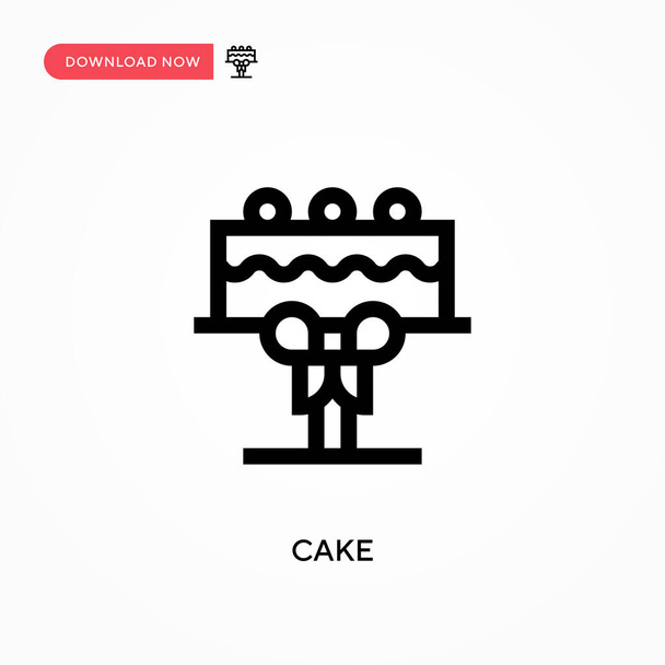 Gâteau icône vectorielle simple. Illustration vectorielle plate moderne et simple pour site Web ou application mobile - Vecteur, image