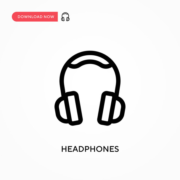 Headphones Simple vector icon. Modern, simple flat vector illustration for web site or mobile app - Vector, Image