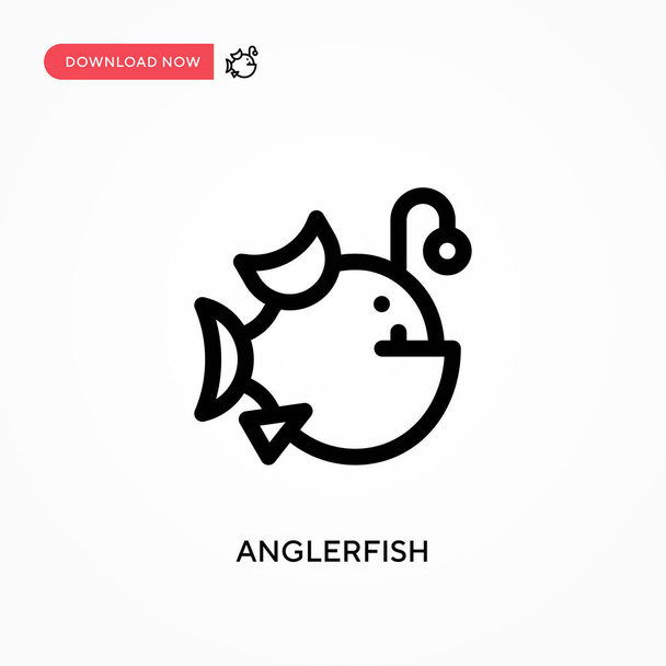 Anglerfish Prosta ikona wektora. Nowoczesna, prosta płaska ilustracja wektorowa dla strony internetowej lub aplikacji mobilnej - Wektor, obraz