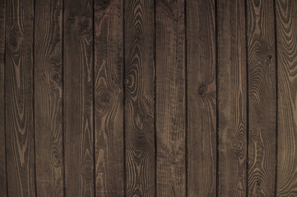solid dark brown wood background. background of dark wooden boards - Photo, Image
