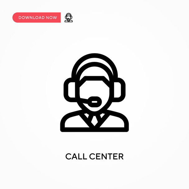 Call Center Einfaches Vektor-Symbol. Moderne, einfache flache Vektordarstellung für Website oder mobile App - Vektor, Bild