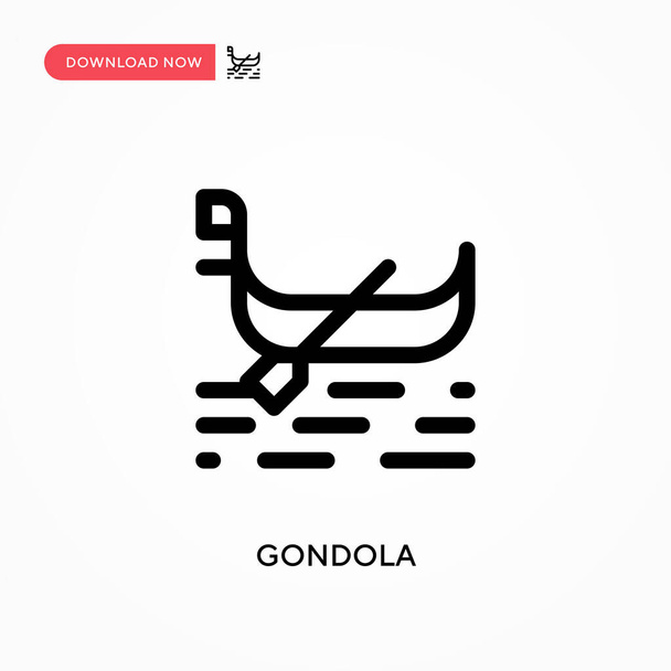 Gondole Simple icône vectorielle. Illustration vectorielle plate moderne et simple pour site Web ou application mobile - Vecteur, image