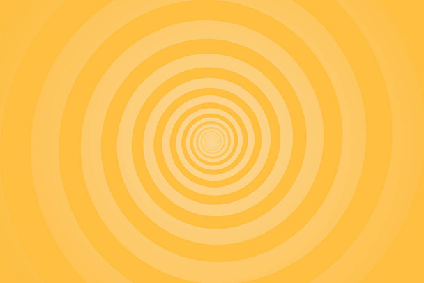 Gele spiraalachtergrond. Draaien, ronde vorm op gele achtergrond. Vectorillustratie - Vector, afbeelding