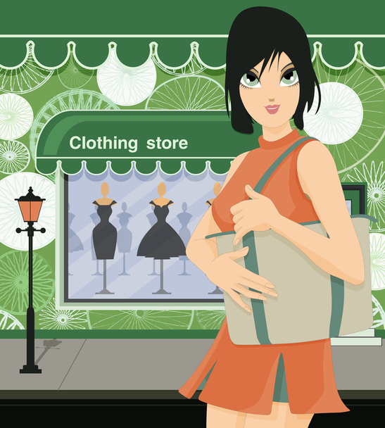 Магазин одежды
 - Вектор,изображение