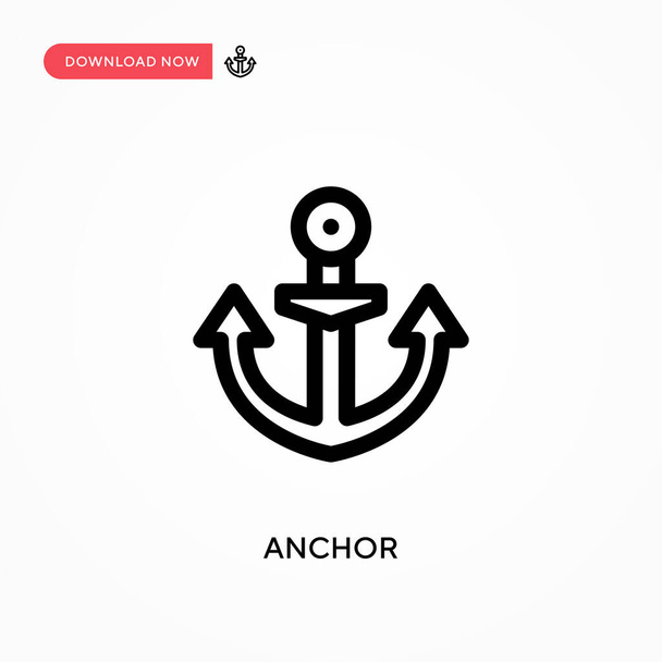 Anchor Simple vector icon. Modern, simple flat vector illustration for web site or mobile app - Vector, Image