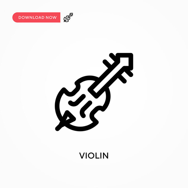 Violino Ícone vetorial simples. ilustração vetorial plana moderna e simples para web site ou aplicativo móvel - Vetor, Imagem