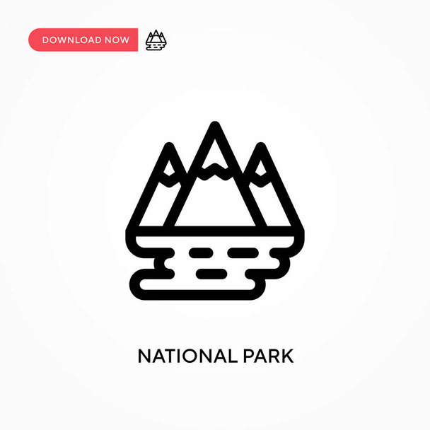 Национальный парк Простой векторный значок. Современная, простая векторная иллюстрация для веб-сайта или мобильного приложения - Вектор,изображение