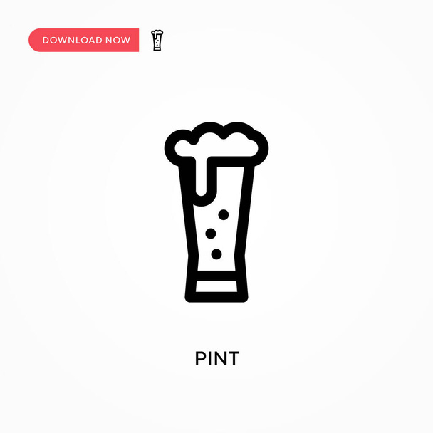 Pint Simple vector icon. Modern, simple flat vector illustration for web site or mobile app - Vector, Image