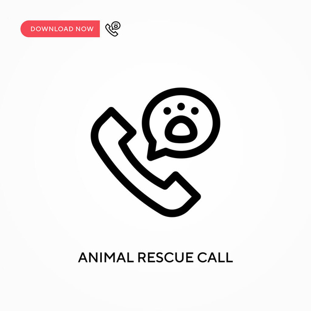 Llamada de rescate animal Icono de vector simple. Moderno, simple ilustración de vector plano para el sitio web o aplicación móvil - Vector, Imagen