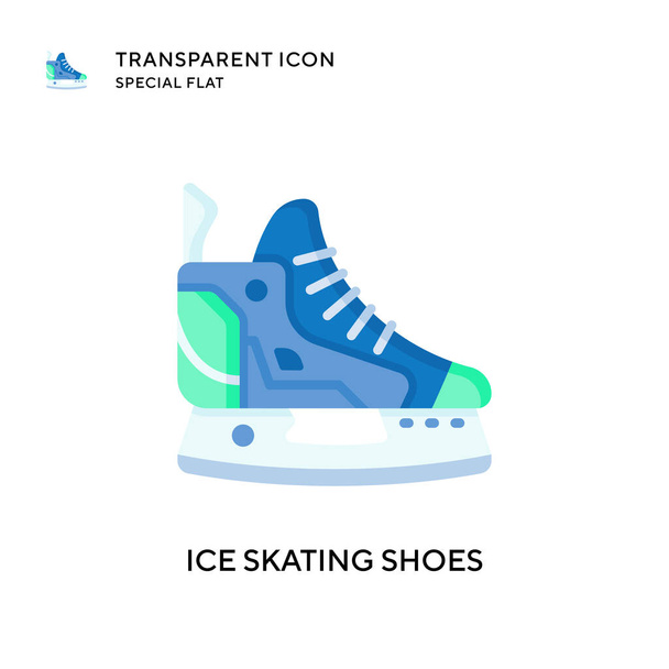 Sapatos de patinação no gelo ícone vetorial. Ilustração de estilo plano. Vetor EPS 10. - Vetor, Imagem