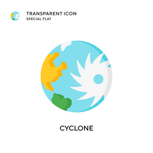 Cyclone vector icon. Flat style illustration. EPS 10 vector. - Vector, Image