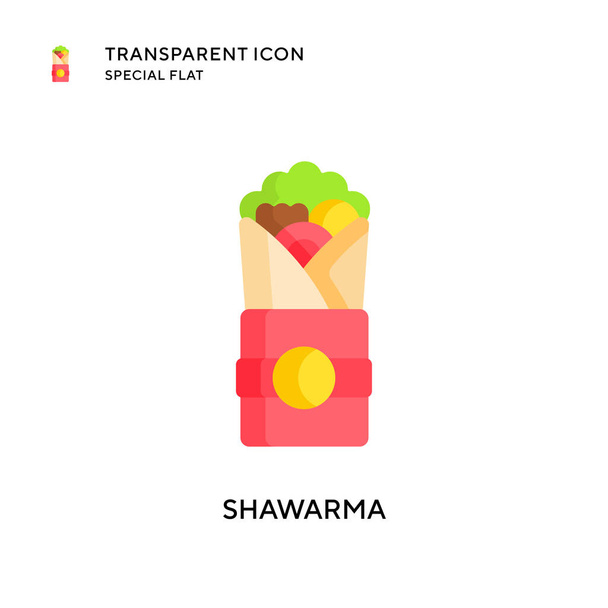 Icona del vettore Shawarma. Illustrazione in stile piatto. Vettore EPS 10. - Vettoriali, immagini