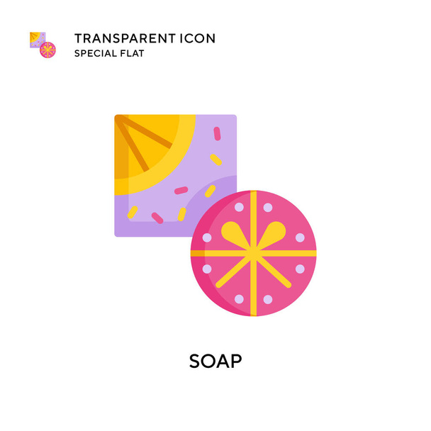 Soap vector icon. Flat style illustration. EPS 10 vector. - Vector, Image