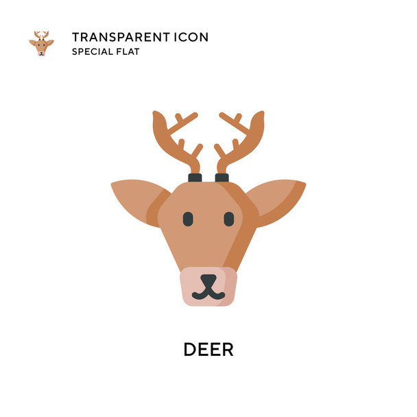 Deer vector icon. Flat style illustration. EPS 10 vector. - Vector, Image