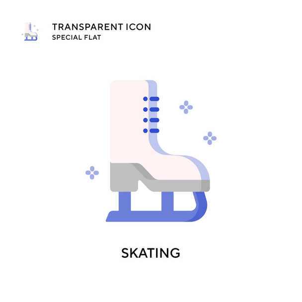 Skating vector icon. Flat style illustration. EPS 10 vector. - Vector, Image